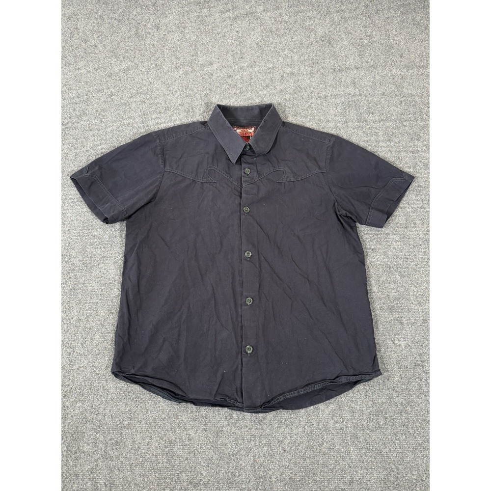 Al's Attire Men's Medium Navy Blue Western Shirt Handmade San Francisco
